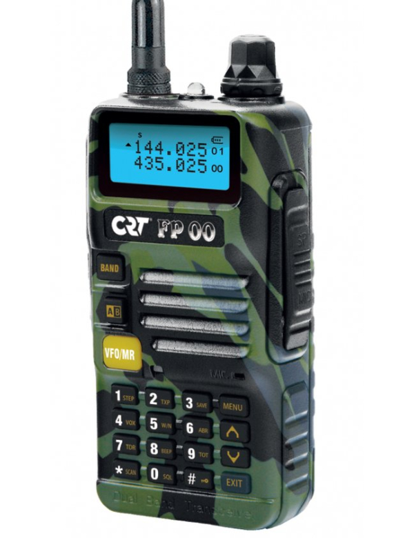 CRT FP00 camo VHF/UHF portofoon 2m /70 cm zwart camouflage